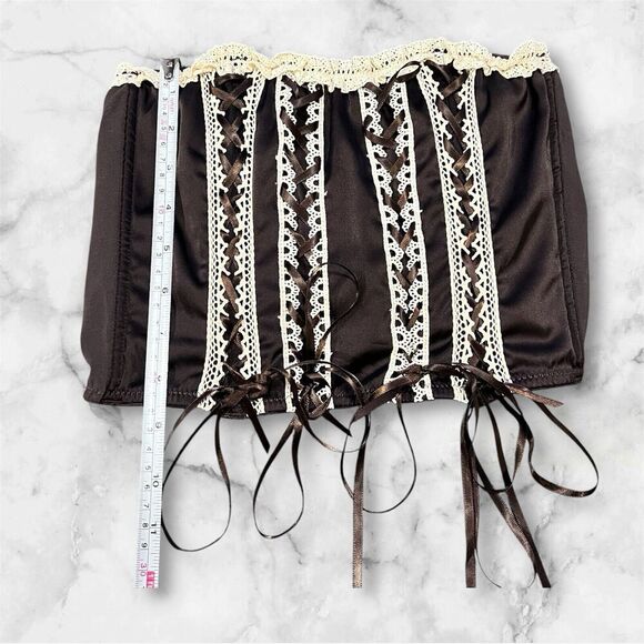 Urban Outfitters Mandy Strapless Corset Size Small Coquette Cottagecore Bustier - Picture 5 of 7